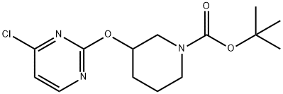 3-[(4-氯-2-嘧啶基)氧基]-1-哌啶甲酸叔丁酯,939986-47-7,结构式