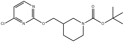 3-[[(4-氯-2-嘧啶基)氧基]甲基]-1-哌啶甲酸叔丁酯,939986-48-8,结构式