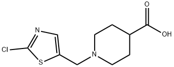 1-(2-Chloro-thiazol-5-ylMethyl)-piperidine-4-carboxylic acid, 98+% C10H13ClN2O2S, MW: 260.74 Structure