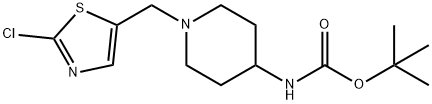 N-[1-[(2-氯-5-噻唑基)甲基]-4-哌啶基]氨基甲酸叔丁酯, 939986-54-6, 结构式