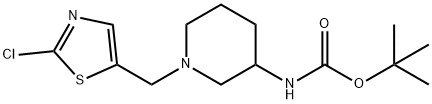 [1-(2-Chloro-thiazol-5-ylMethyl)-piperidin-3-yl]-carbaMic acid tert-butyl ester, 98+% C14H22ClN3O2S, MW: 331.86 Struktur