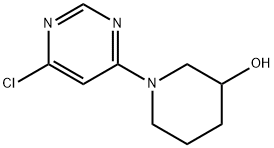 1-(6-氯-4-嘧啶基)-3-哌啶醇, 939986-73-9, 结构式