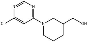 1-(6-氯-4-嘧啶基)-3-哌啶甲醇,939986-74-0,结构式