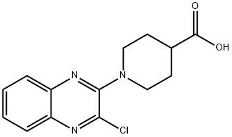 1-(3-Chloro-quinoxalin-2-yl)-piperidine-4-carboxylic acid, 98+% C14H14ClN3O2, MW: 291.73 化学構造式