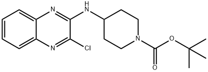 4-(3-Chloro-quinoxalin-2-ylaMino)-piperidine-1-carboxylic acid tert-butyl ester, 98+% C18H23ClN4O2, MW: 362.86 Struktur