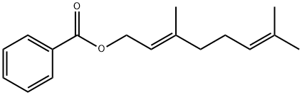 (E)-3,7-二甲基-2,6-辛二烯-1-醇苯甲酸酯,94-48-4,结构式
