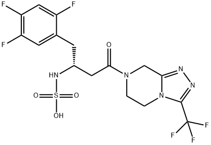 西他列汀-N-硫酸盐, 940002-57-3, 结构式
