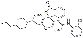 2'-[(2-chlorophenyl)amino]-6'-(ethylhexylamino)spiro[isobenzofuran-1(3H),9'-[9H]xanthene]-3-one,94006-03-8,结构式