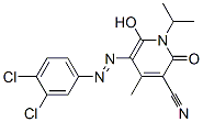 3-Pyridinecarbonitrile,  5-[2-(3,4-dichlorophenyl)diazenyl]-1,2-dihydro-6-hydroxy-4-methyl-1-(1-methylethyl)-2-oxo-|