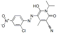 3-Pyridinecarbonitrile,  5-[2-(2-chloro-4-nitrophenyl)diazenyl]-1,2-dihydro-6-hydroxy-4-methyl-1-(1-methylethyl)-2-oxo- 结构式