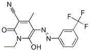 3-Pyridinecarbonitrile,  1-ethyl-1,2-dihydro-6-hydroxy-4-methyl-2-oxo-5-[2-[3-(trifluoromethyl)phenyl]diazenyl]- 结构式