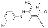 3-Pyridinecarbonitrile,  5-[2-(3-bromophenyl)diazenyl]-1,2-dihydro-6-hydroxy-1,4-dimethyl-2-oxo- Structure