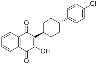 2-(4-(4-Chlorophenyl)cyclohexyl)-3-hydroxy-1,4-naphthoquinone Struktur