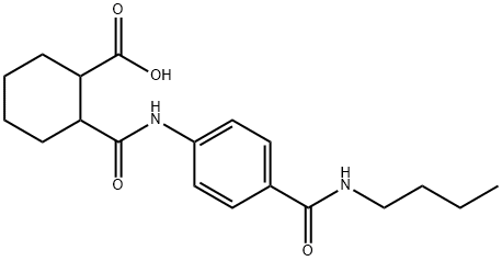 2-({4-[(BUTYLAMINO)CARBONYL]ANILINO}CARBONYL)-CYCLOHEXANECARBOXYLIC ACID 化学構造式