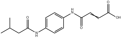 (E)-4-{4-[(3-METHYLBUTANOYL)AMINO]ANILINO}-4-OXO-2-BUTENOIC ACID 结构式