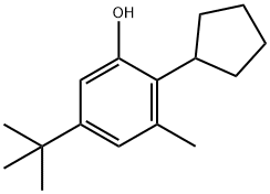 5-tert-butyl-2-cyclopentyl-m-cresol Structure