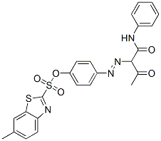 6-methyl-2-[4-[[2-oxo-1-[(phenylamino)carbonyl]propyl]azo]phenyl]benzothiazolesulphonic acid 结构式