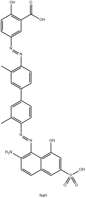 5-[[4'-[(2-amino-8-hydroxy-6-sulpho-1-naphthyl)azo]-3,3'-dimethyl[1,1'-biphenyl]-4-yl]azo]salicylic acid, sodium salt ,94022-44-3,结构式