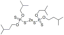 zinc bis[O-isobutyl] bis[O-isopentyl] bis(dithiophosphate) Structure