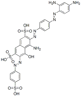 4-amino-3-[[4-[(2,4-diaminophenyl)azo]phenyl]azo]-5-hydroxy-6-[(4-sulphophenyl)azo]naphthalene-2,7-disulphonic acid,94022-87-4,结构式