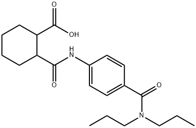 2-({4-[(DIPROPYLAMINO)CARBONYL]ANILINO}CARBONYL)-CYCLOHEXANECARBOXYLIC ACID 化学構造式