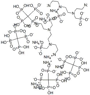 octaammonium tetrahydrogen [ethane-1,2-diylbis[[(phosphonatomethyl)imino]ethane-2,1-diylnitrilobis(methylene)]]tetrakisphosphonate Structure