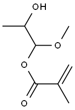 2-メチルプロペン酸2-ヒドロキシ-1-メトキシプロピル 化学構造式