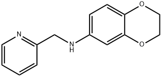 2-Pyridinemethanamine,  N-(2,3-dihydro-1,4-benzodioxin-6-yl)- 化学構造式