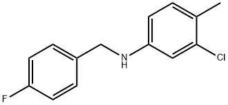 3-Chloro-N-(4-fluorobenzyl)-4-Methylaniline, 97% 化学構造式