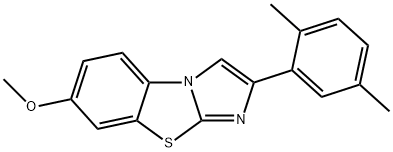 2-(2,5-DIMETHYLPHENYL)-7-METHOXYIMIDAZO[2,1-B]BENZOTHIAZOLE Struktur