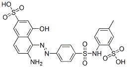 6-amino-4-hydroxy-5-[[4-[[(4-methyl-2-sulphophenyl)amino]sulphonyl]phenyl]azo]naphthalene-2-sulphonic acid,94042-72-5,结构式