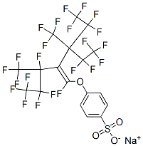 sodium 4-[[1,3,4,4,5,5,5-heptafluoro-2-[2,2,3,3,3-pentafluoro-1-(pentafluoroethyl)-1-(trifluoromethyl)propyl]-3-(trifluoromethyl)-1-pentenyl]oxy]benzenesulphonate Structure