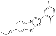 2-(2,5-DIMETHYLPHENYL)-7-ETHOXYIMIDAZO[2,1-B]BENZOTHIAZOLE 化学構造式