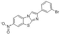2-(3-BROMOPHENYL)-7-NITROIMIDAZO[2,1-B]BENZOTHIAZOLE 化学構造式