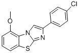 2-(4-CHLOROPHENYL)-5-METHOXYIMIDAZO[2,1-B]BENZOTHIAZOLE 结构式