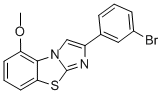 2-(3-BROMOPHENYL)-5-METHOXYIMIDAZO[2,1-B]BENZOTHIAZOLE 化学構造式
