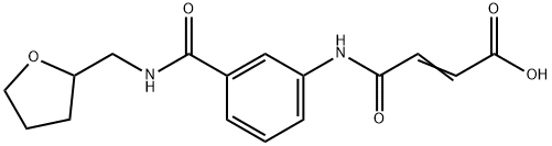 (E)-4-OXO-4-(3-{[(TETRAHYDRO-2-FURANYLMETHYL)-AMINO]CARBONYL}ANILINO)-2-BUTENOIC ACID Structure