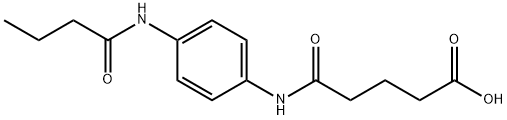 5-[4-(butyrylamino)anilino]-5-oxopentanoic acid Struktur