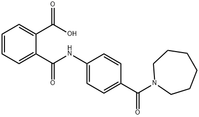 2-{[4-(1-AZEPANYLCARBONYL)ANILINO]-CARBONYL}BENZOIC ACID Struktur