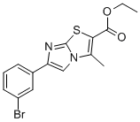 6-(3-BROMOPHENYL)-3-METHYLIMIDAZO[2,1-B]THIAZOLE-2-CARBOXYLIC ACID ETHYL ESTER 结构式