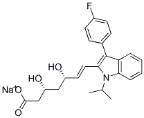 (3R,5S)-フルバスタチンナトリウム塩 化学構造式