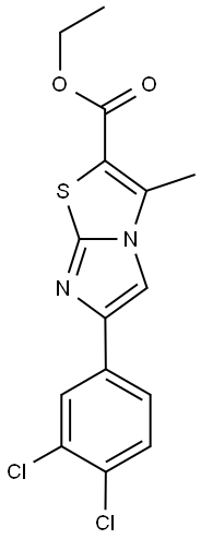 6-(3,4-DICHLOROPHENYL)-3-METHYLIMIDAZO[2,1-B]THIAZOLE-2-CARBOXYLIC ACID ETHYL ESTER,940681-18-5,结构式