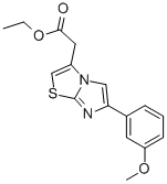 6-(3-METHOXYPHENYL)IMIDAZO[2,1-B]THIAZOLE-3-ACETIC ACID ETHYL ESTER 化学構造式