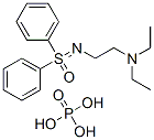 N-[2-(diethylamino)ethyl]-S,S-diphenylsulphoximide phosphate 化学構造式