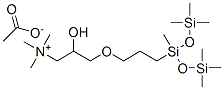 2-hydroxy-3-[3-[1,3,3,3-tetramethyl-1-[(trimethylsilyl)oxy]disiloxanyl]propoxy]propyltrimethylammonium acetate Struktur