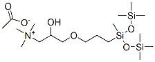 2-hydroxy-3-[3-[1,3,3,3-tetramethyl-1-[(trimethylsilyl)oxy]disiloxanyl]propoxy]propyltrimethylammonium acetate Structure