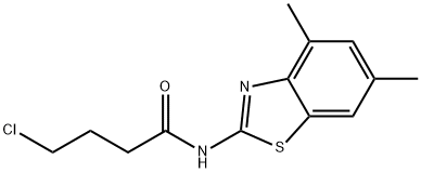 4-CHLORO-N-(4,6-DIMETHYL-2-BENZOTHIAZOLYL)-BUTANAMIDE 化学構造式