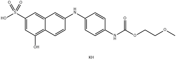 potassium 4-hydroxy-7-[[4-[[(2-methoxyethoxy)carbonyl]amino]phenyl]amino]naphthalene-2-sulphonate,94086-85-8,结构式