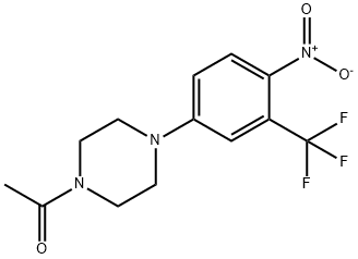 1-[4-[4-Nitro-3-(trifluoromethyl)phenyl]-1-piperazinyl]ethanone Struktur