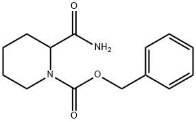 1-Piperidinecarboxylic acid, 2-(aminocarbonyl)-, phenylmethyl ester Struktur